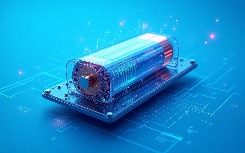 Cutaway view of advanced lithium battery platform